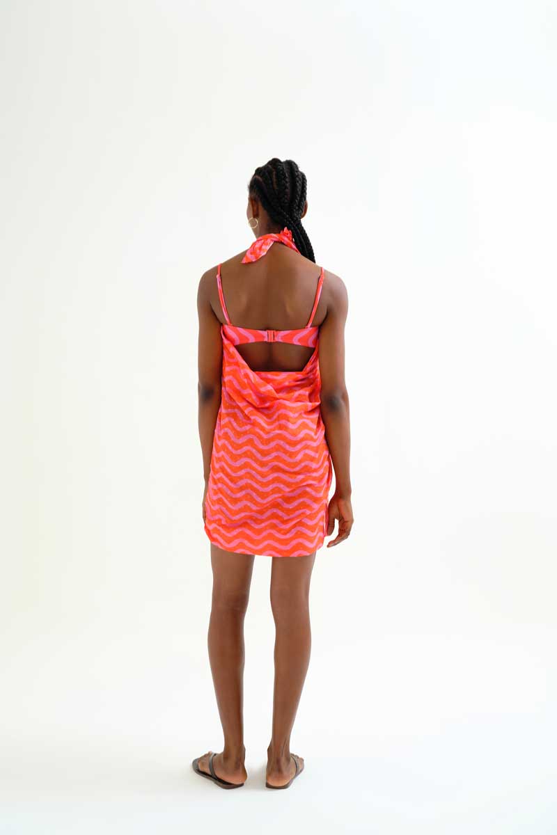 Red & Pink Wave Sarong