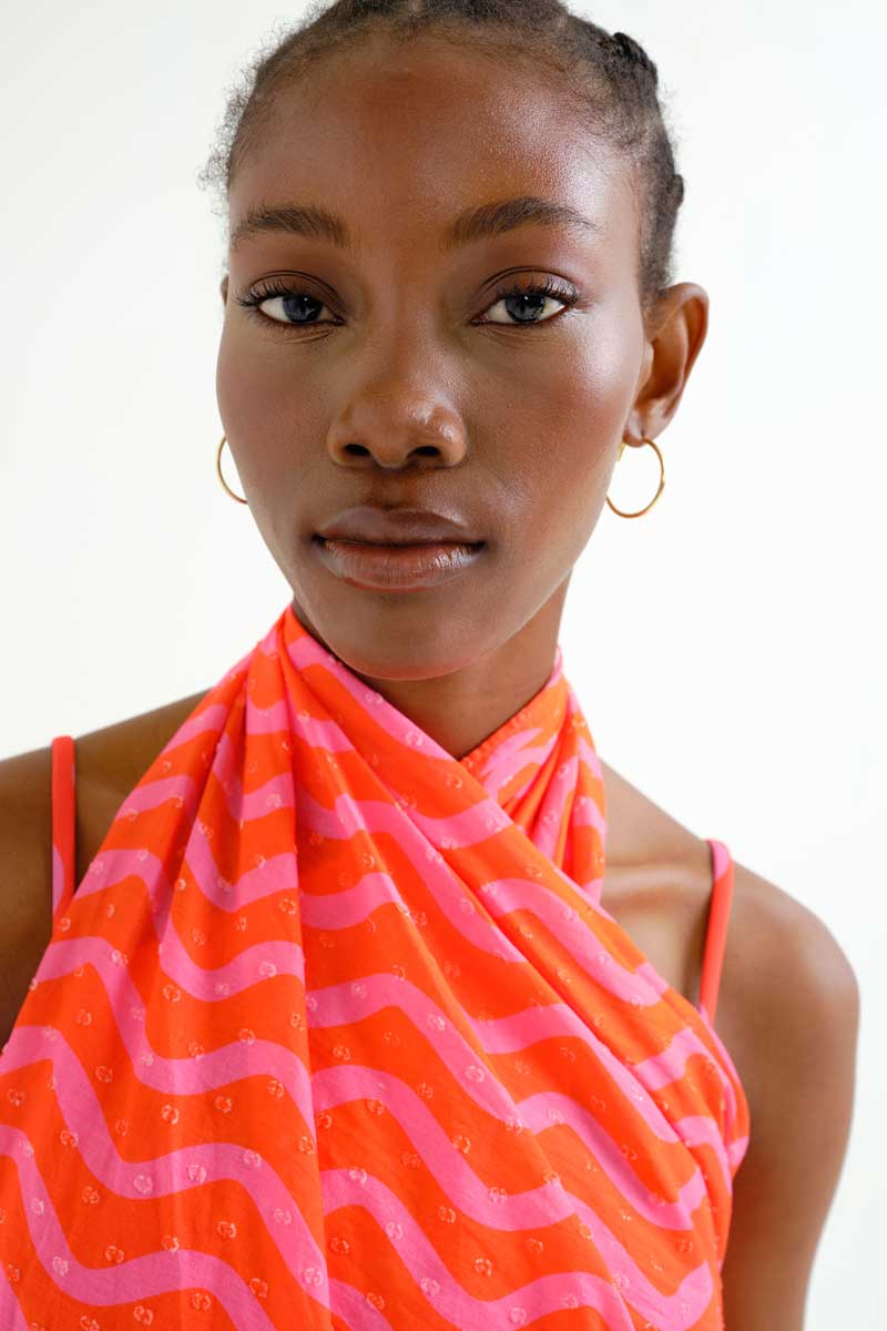 Red & Pink Wave Sarong