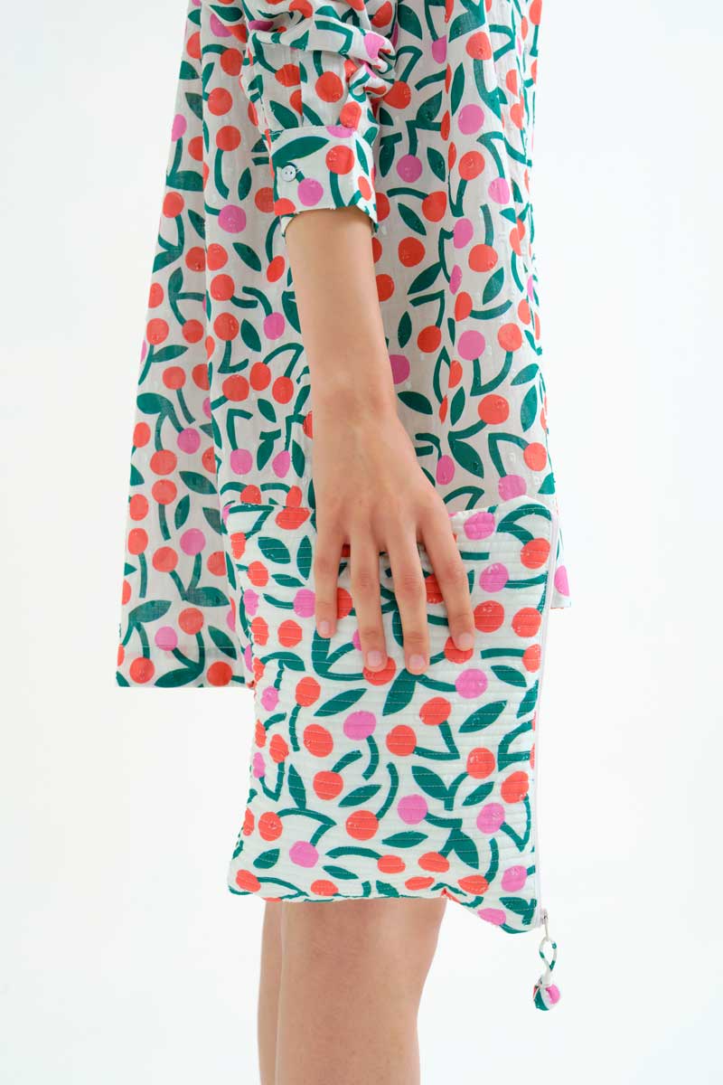 Cherry Print Pouch