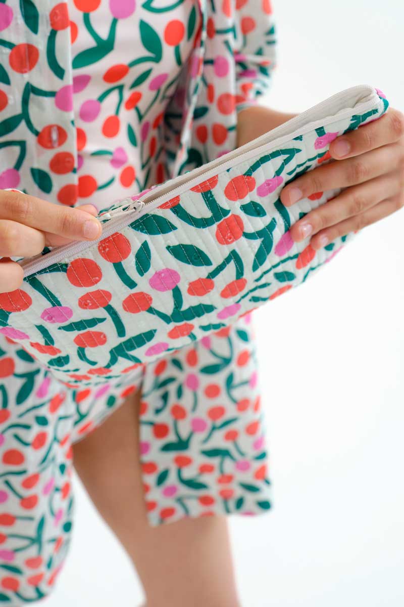 Cherry Print Pouch