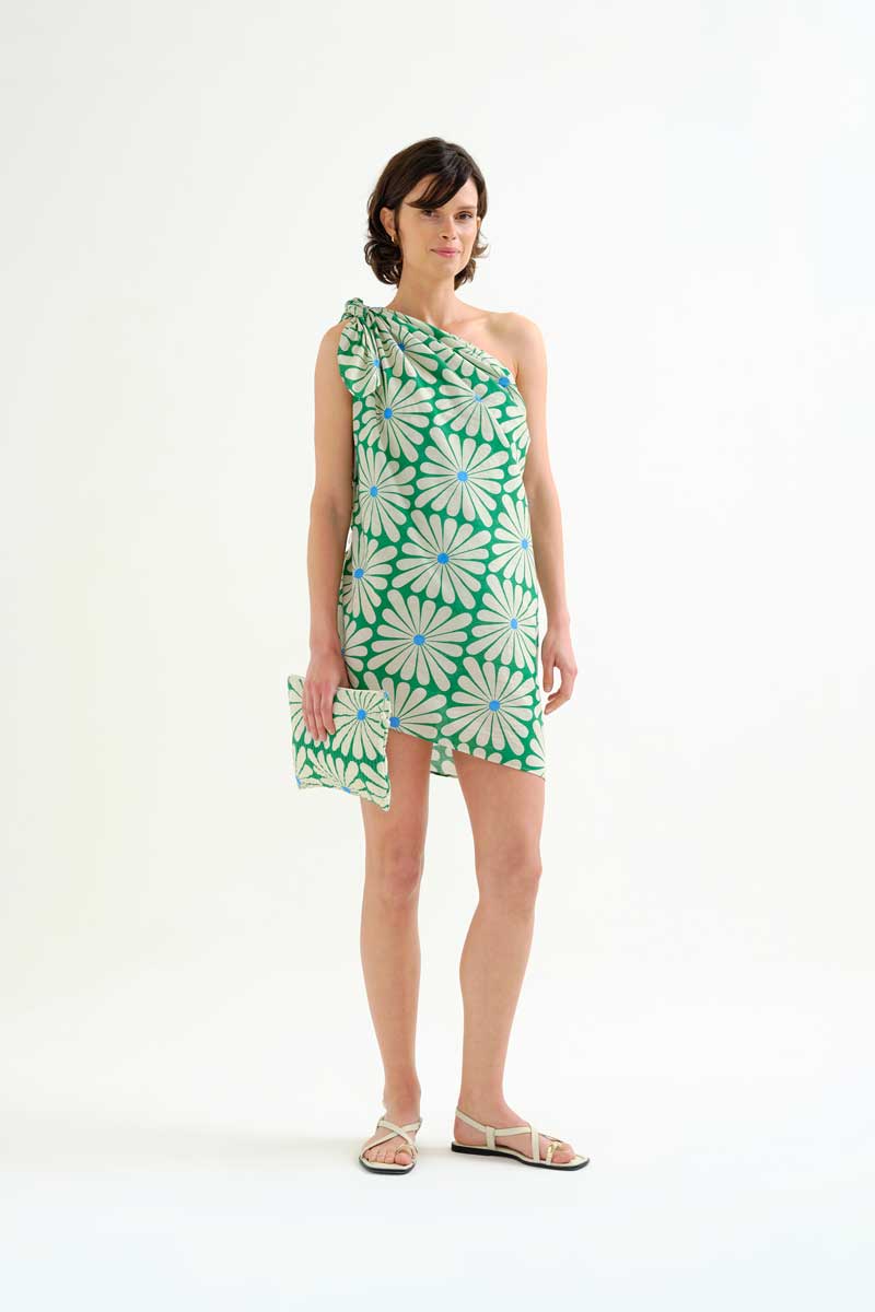 Olive Green Flower Sarong