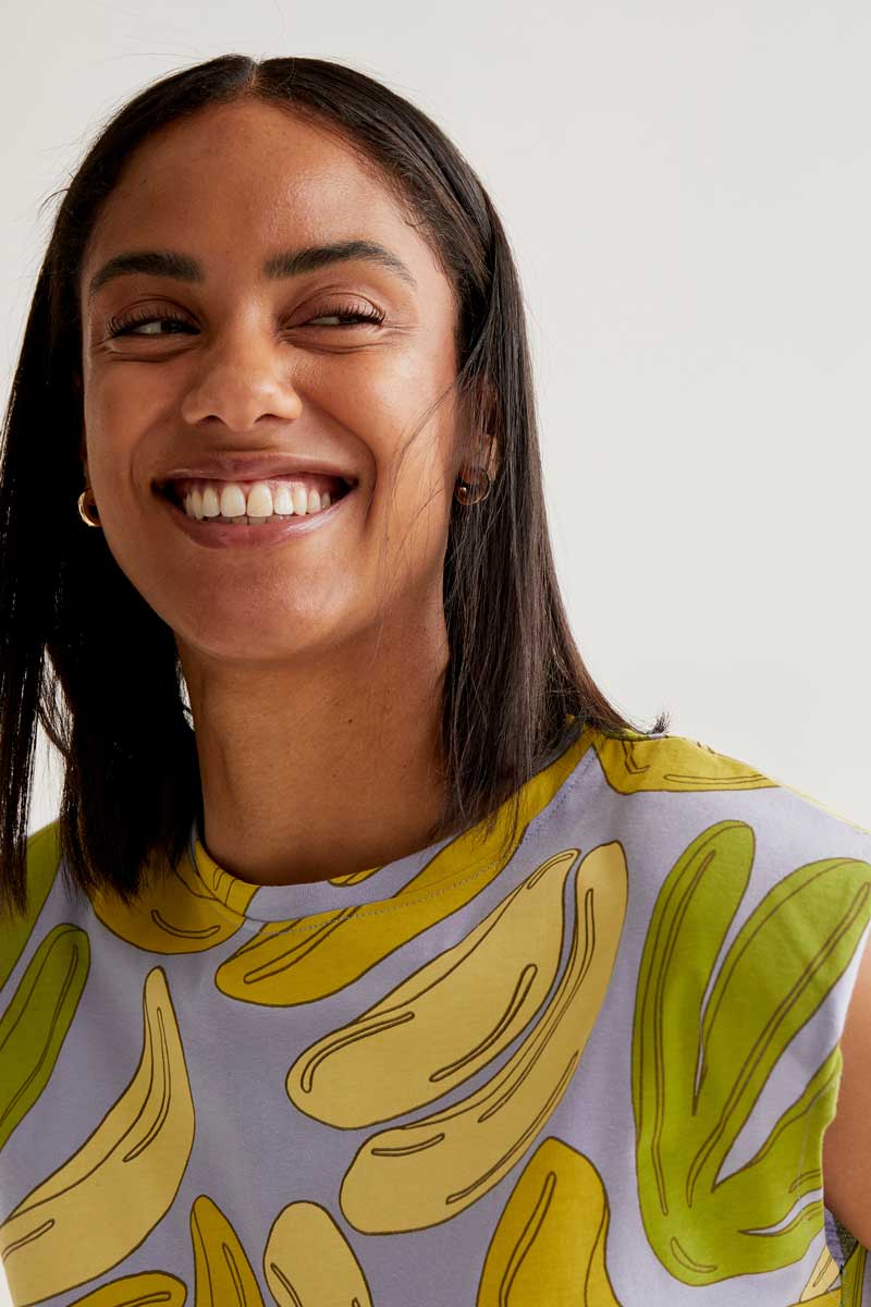 Mini Dress with Guineo Print