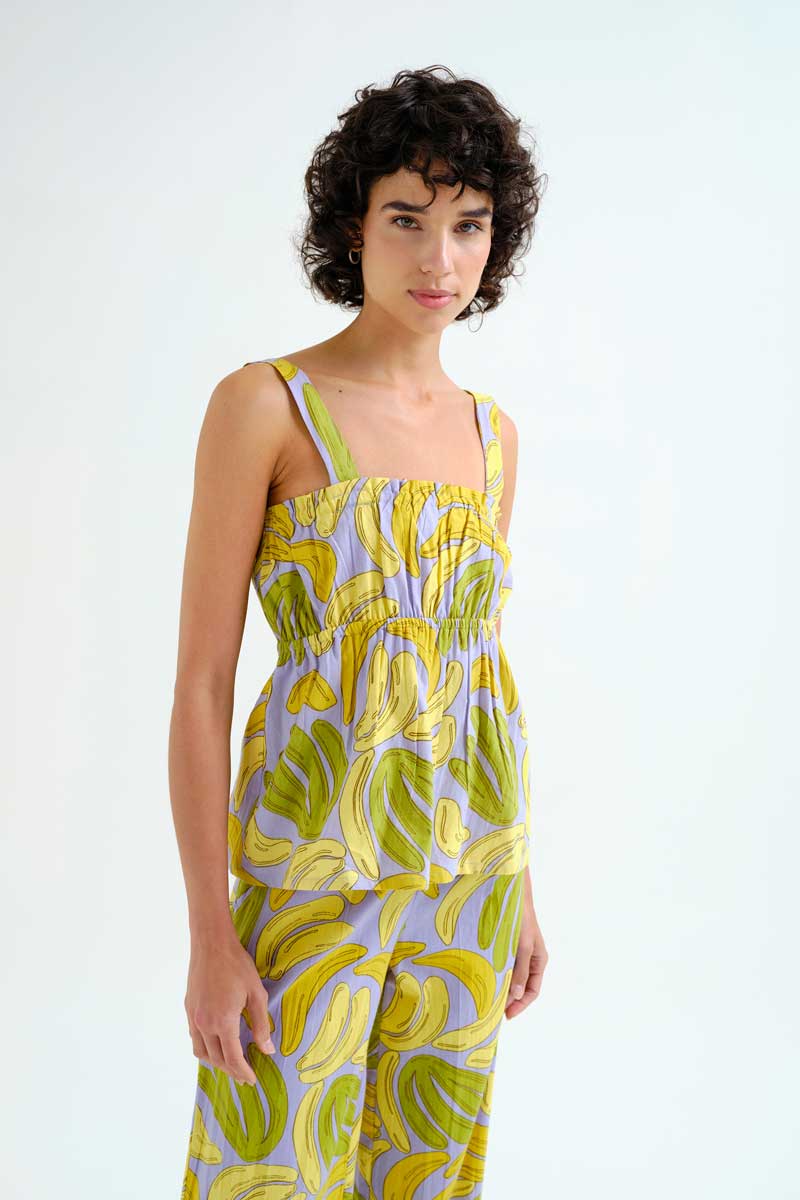 Strappy Top with Guinea Print