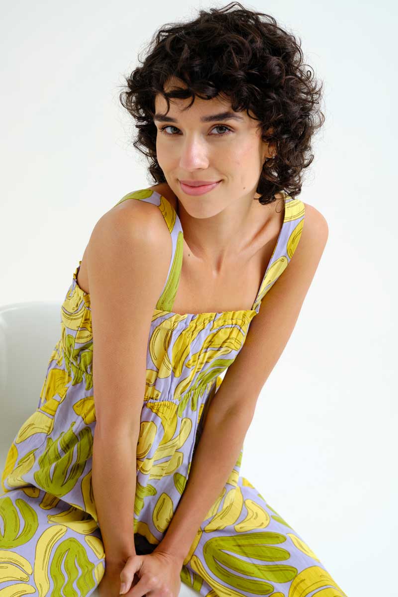 Strappy Top with Guinea Print