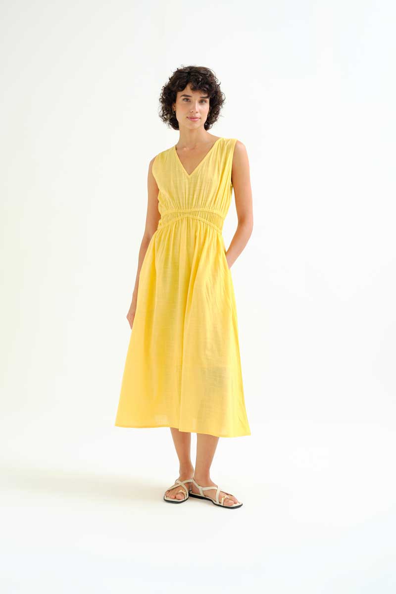 Yellow Midi Dress