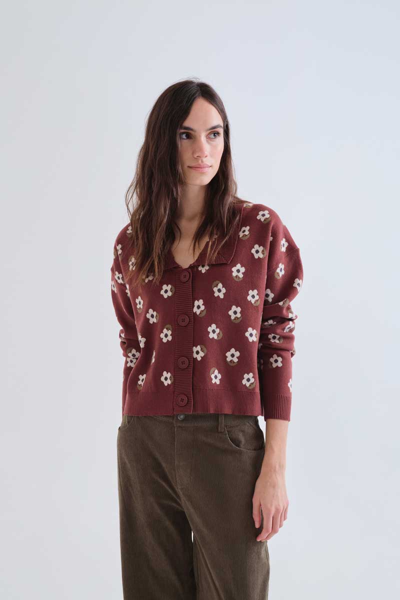 Floral Knit Cardigan