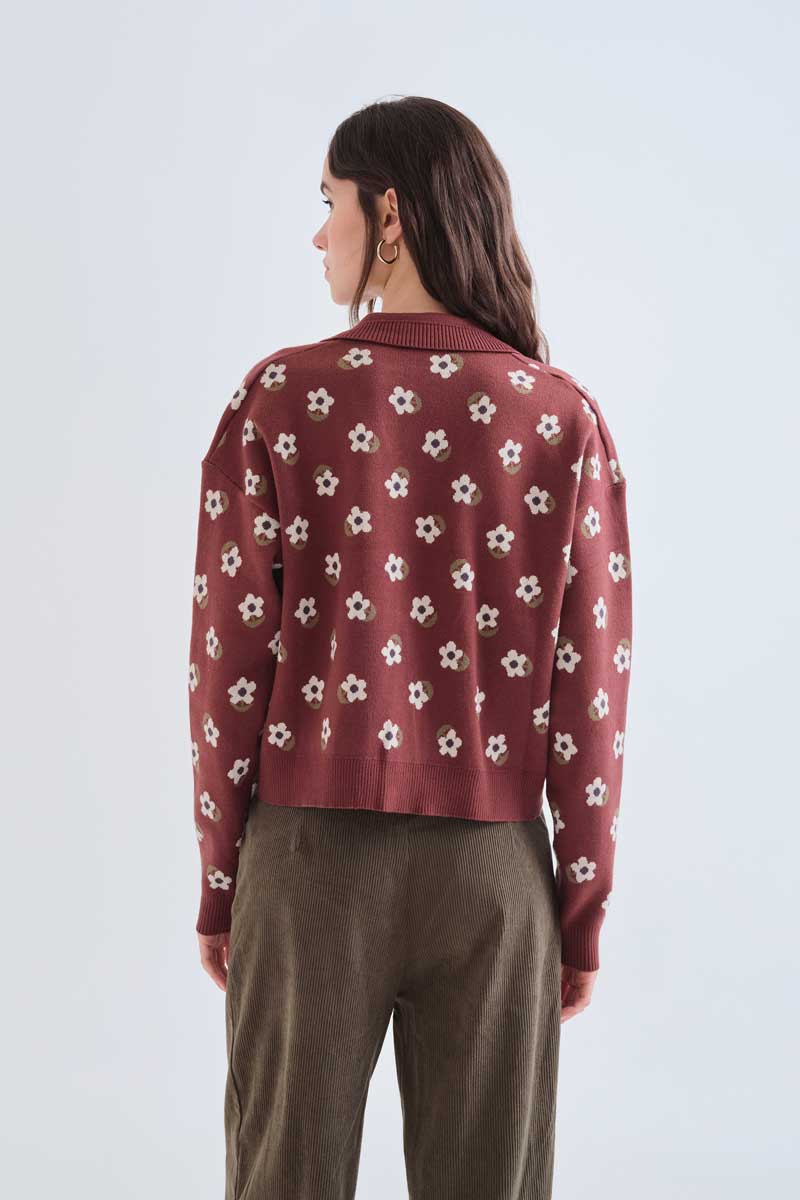 Floral Knit Cardigan