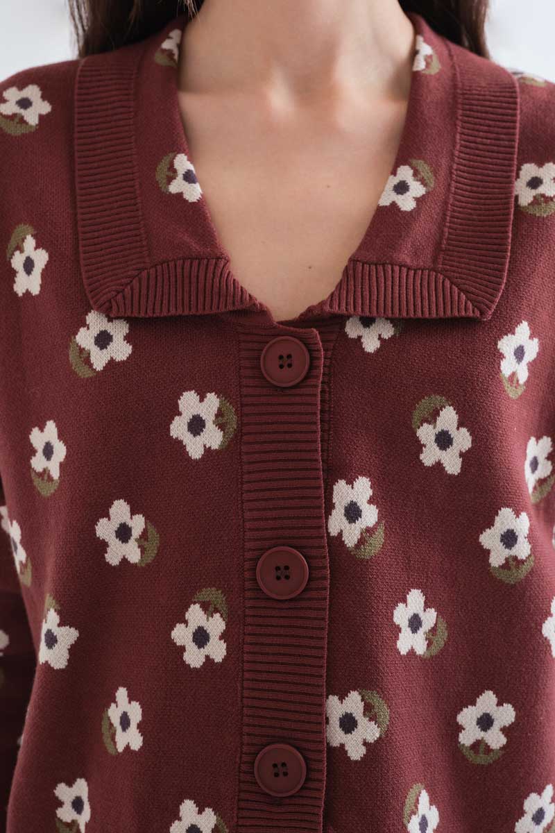 Floral Knit Cardigan