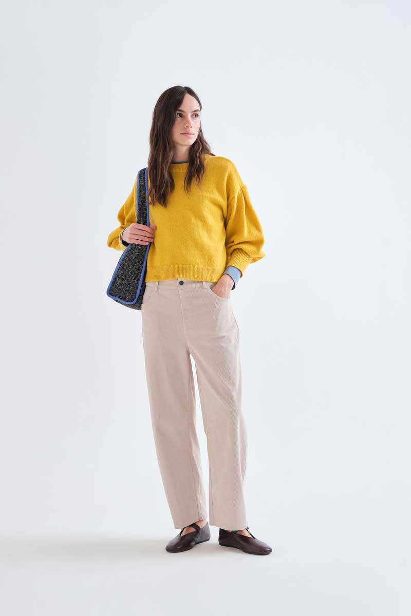 Mustard Yellow Balloon-Sleeve Jumper