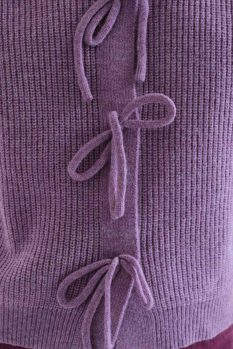 Lilac Bow-Tie Cardigan