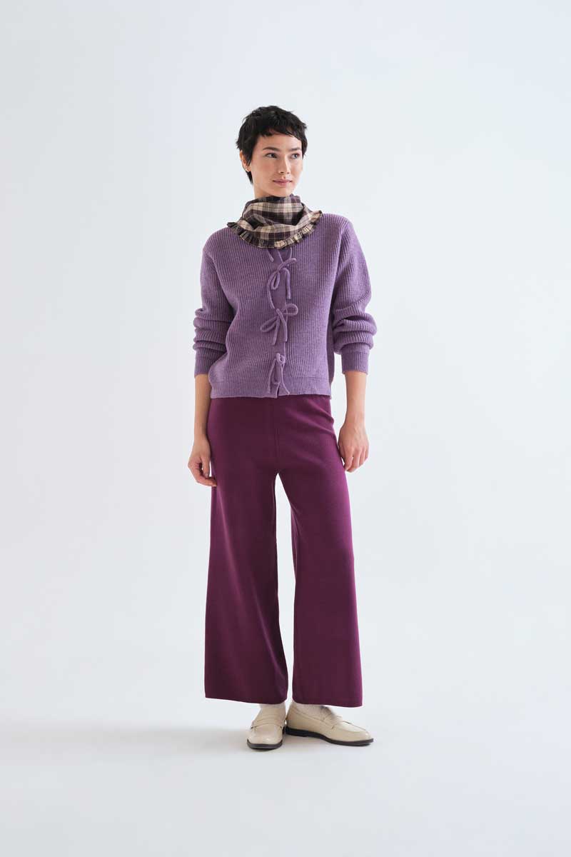 Lilac Bow-Tie Cardigan