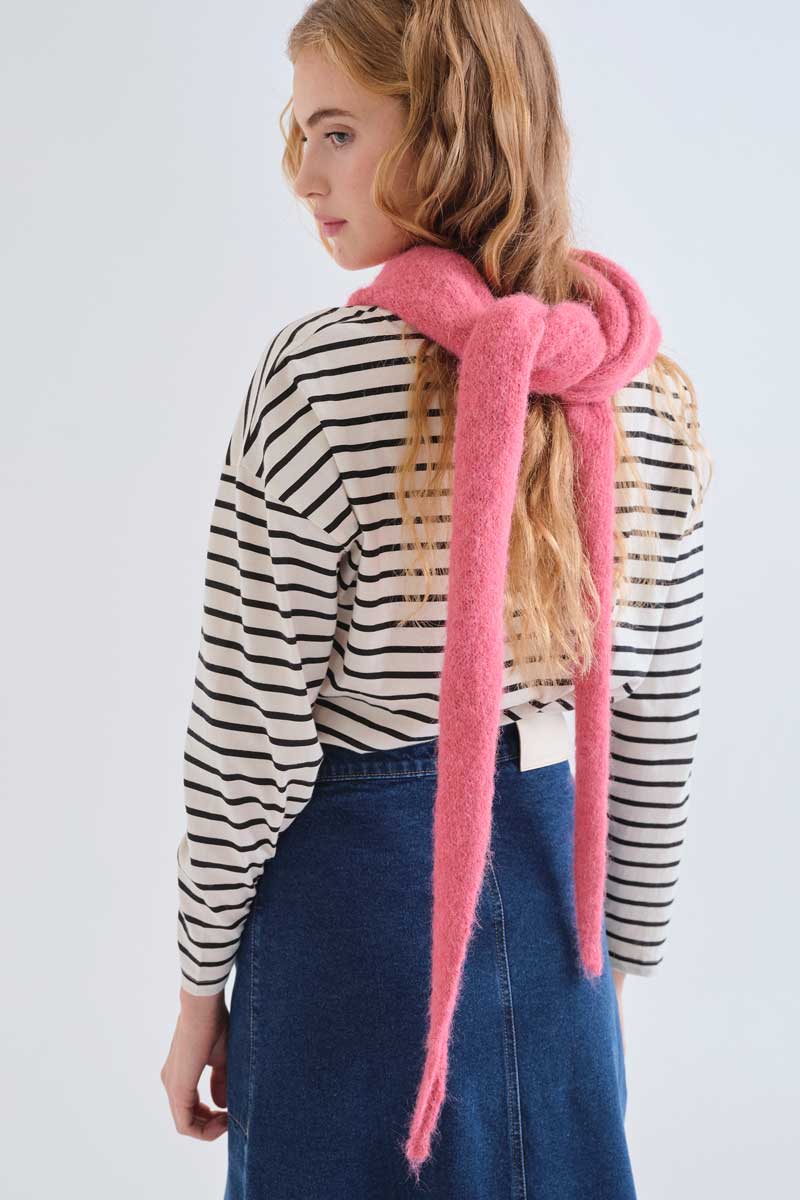 Pink Knitted Scarf