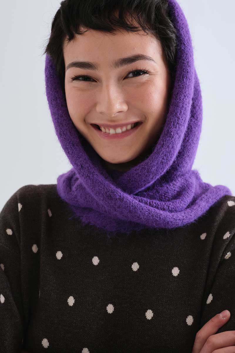 Prple Knitted Scarf