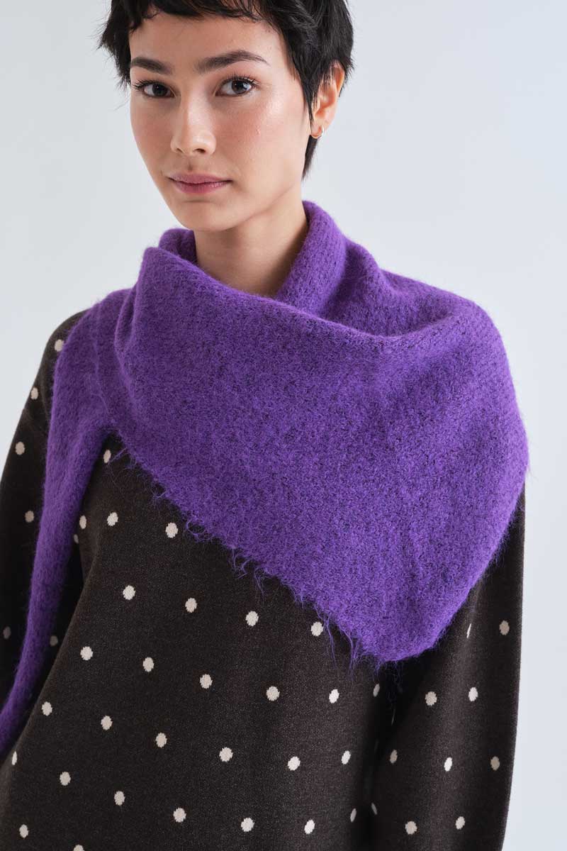 Prple Knitted Scarf