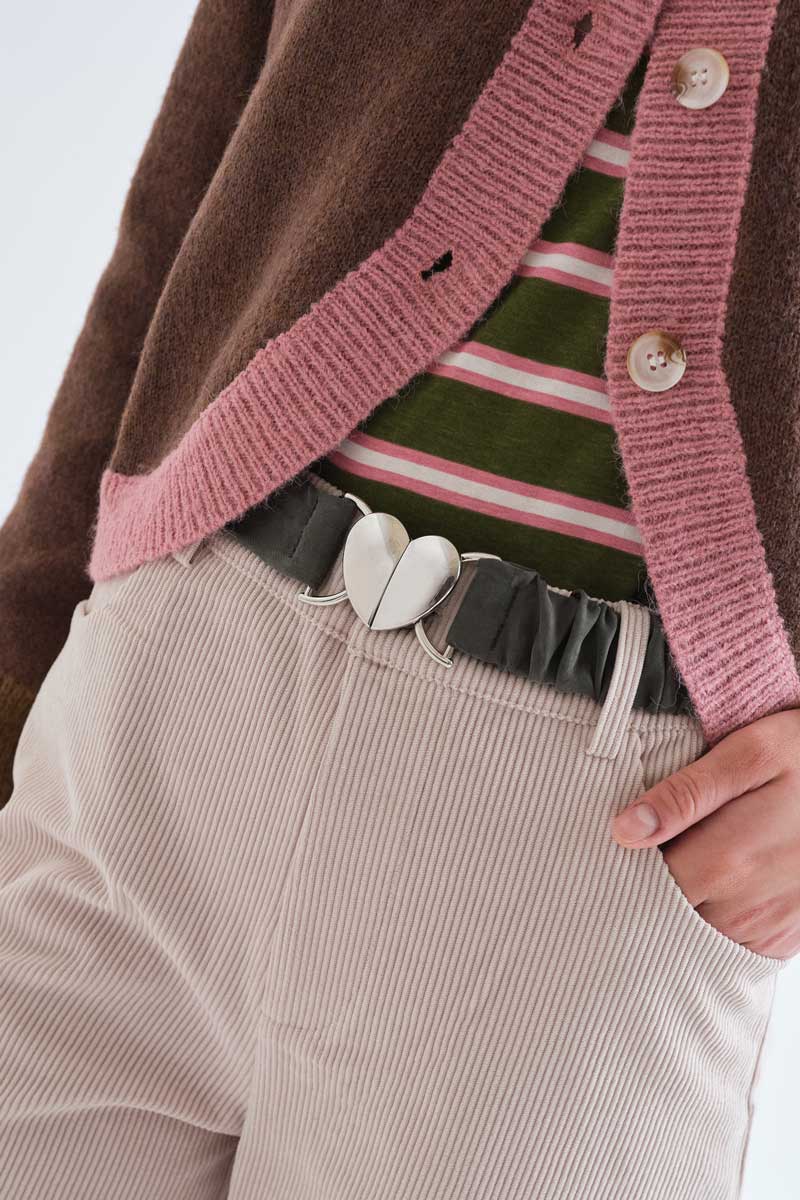 Dark Green Elasticated Belt