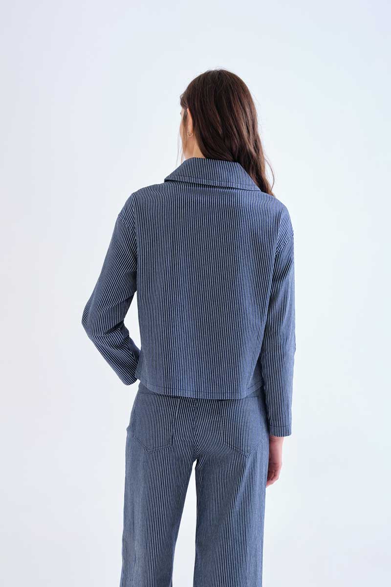 Blue Striped Jacket