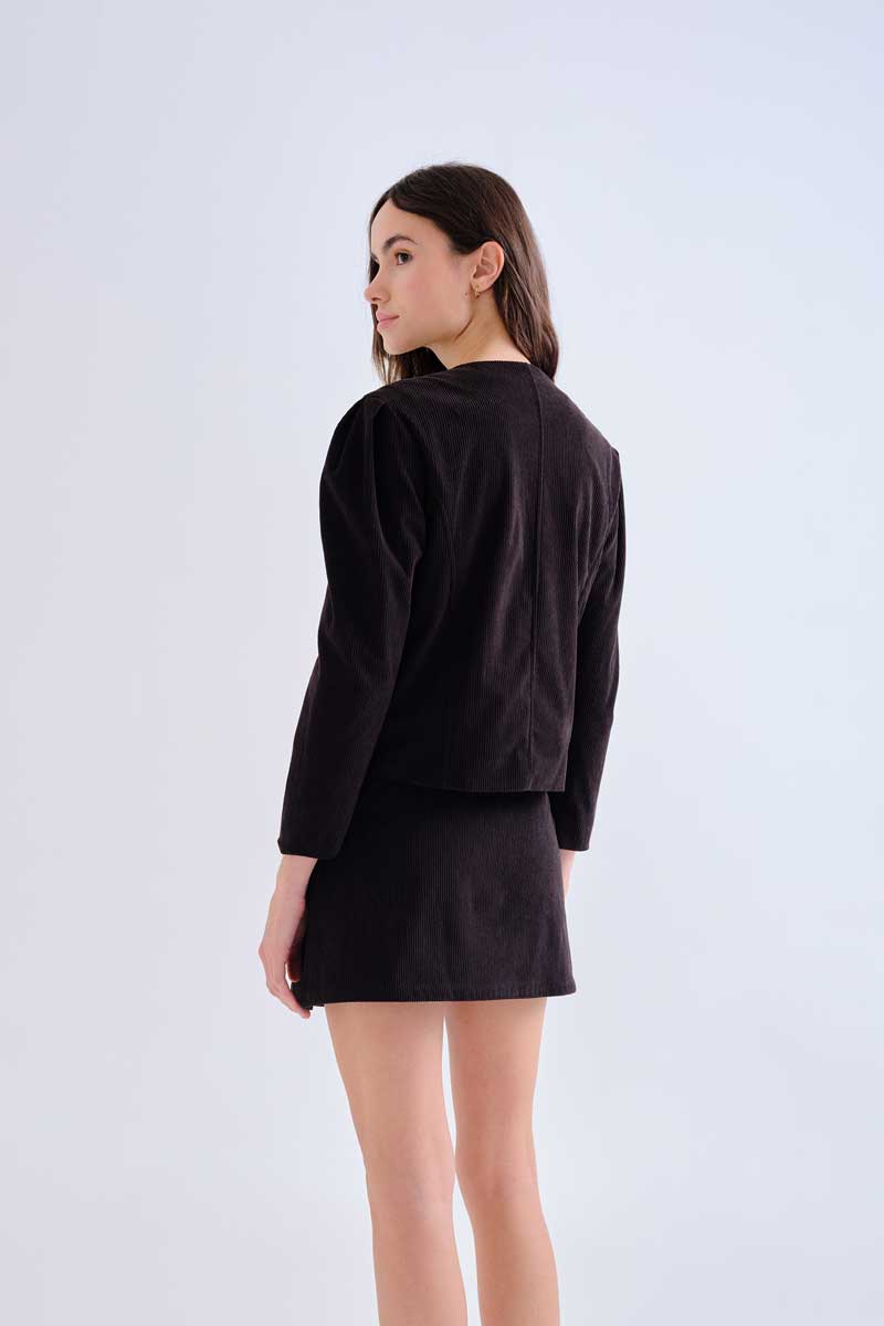 Black Jacket with Multicolor Buttons