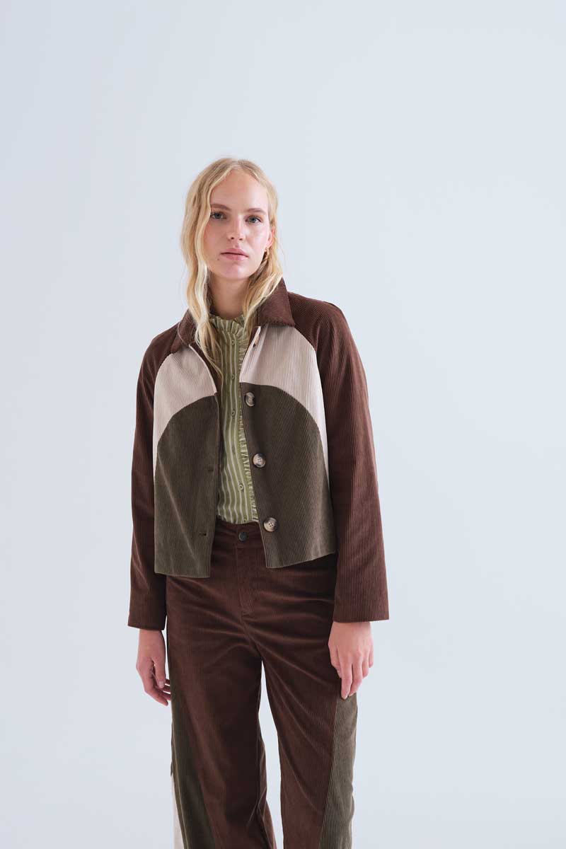 Colour Block Textured Jacket