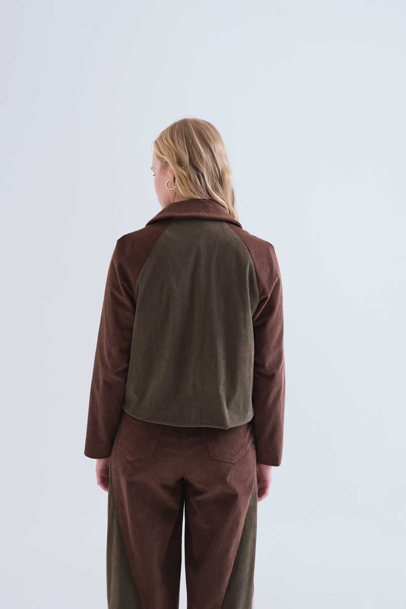 Colour Block Textured Jacket
