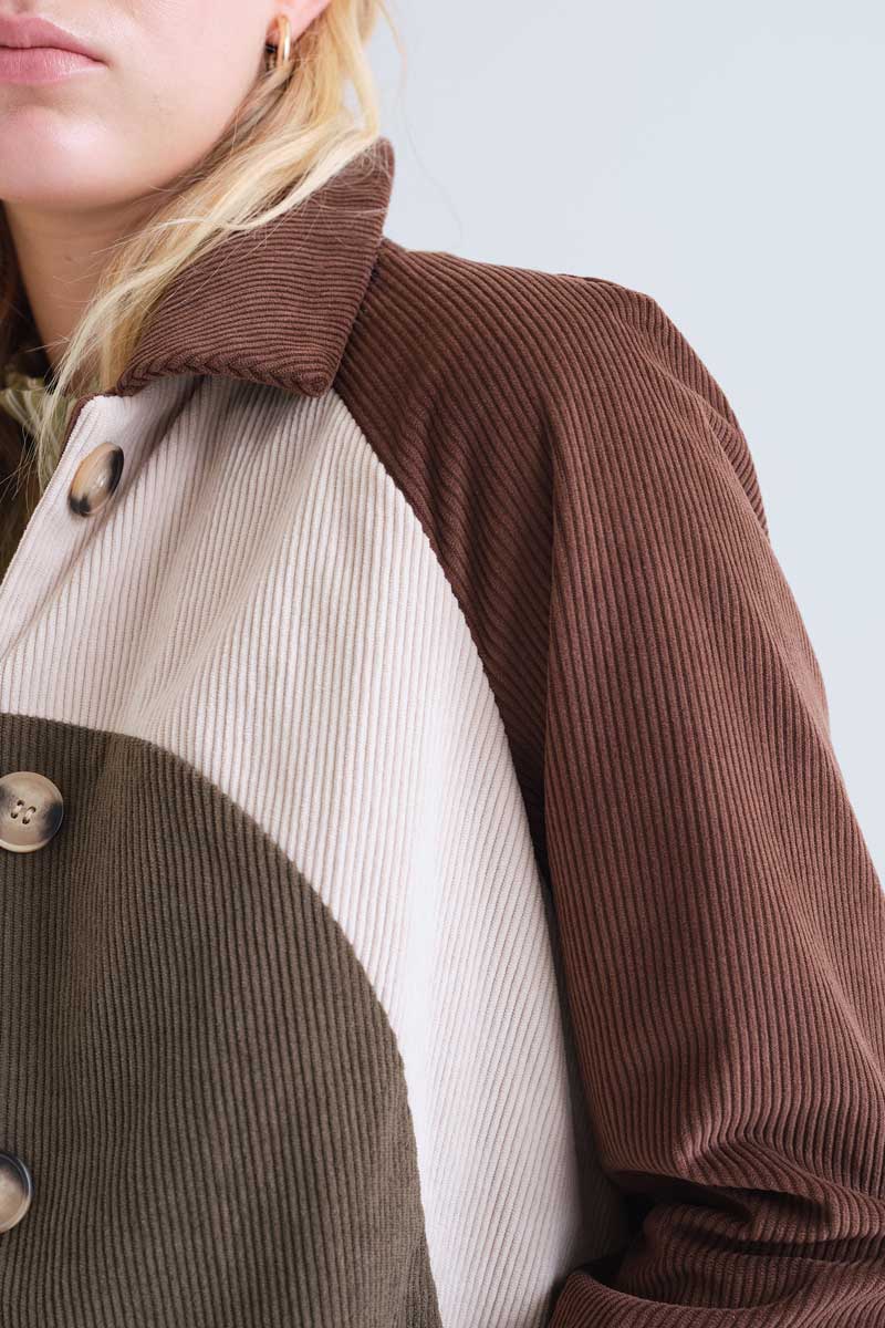 Colour Block Textured Jacket