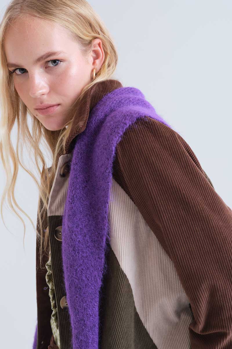 Colour Block Textured Jacket