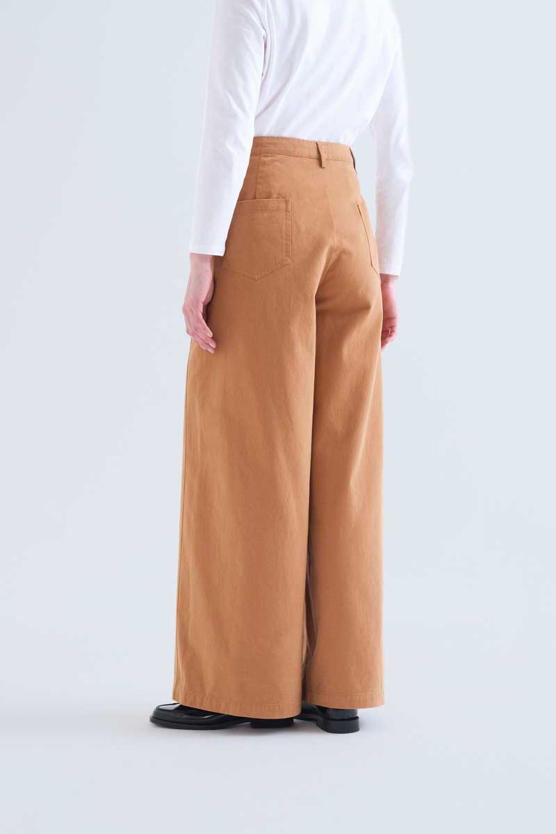 Warm Camel Wide-Leg Trousers