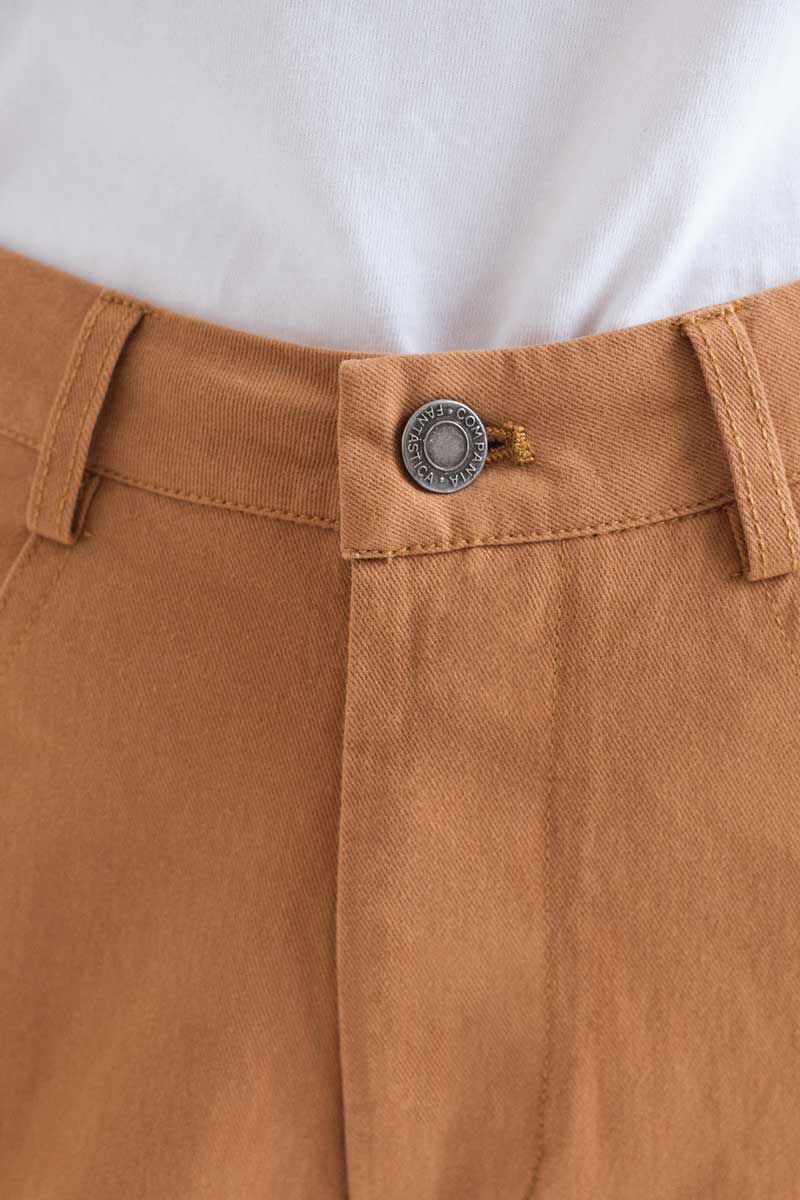 Warm Camel Wide-Leg Trousers