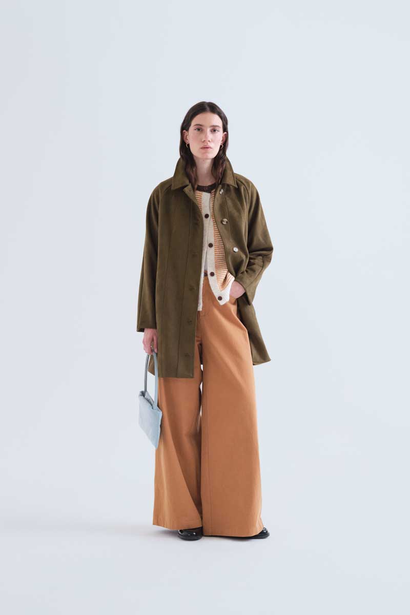 Warm Camel Wide-Leg Trousers