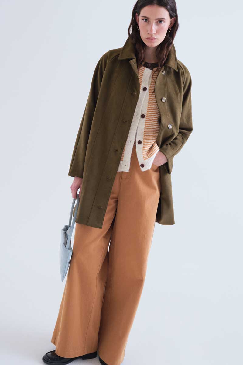 Warm Camel Wide-Leg Trousers