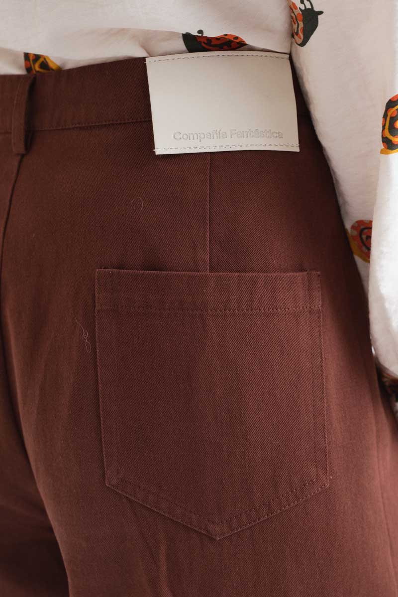 Brown Wide-Leg Trousers