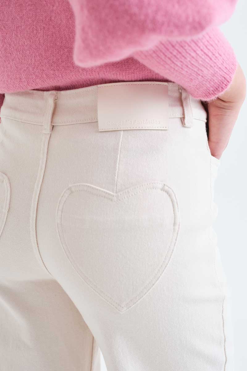 Cream White Trousers