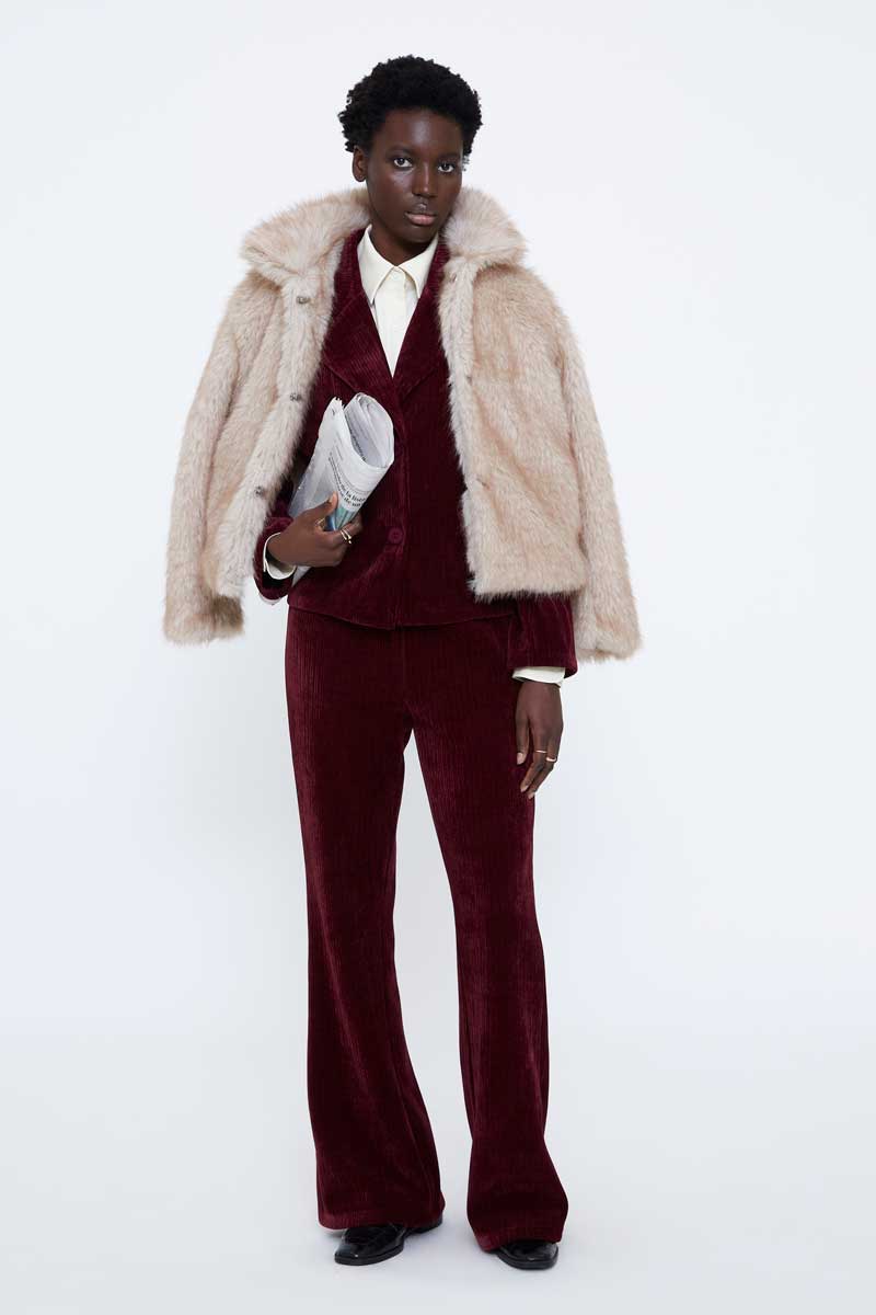 Burgundy Velvet Blazer