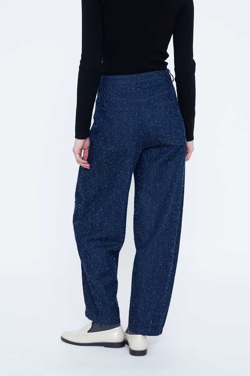 Navy Blue Denim Trousers
