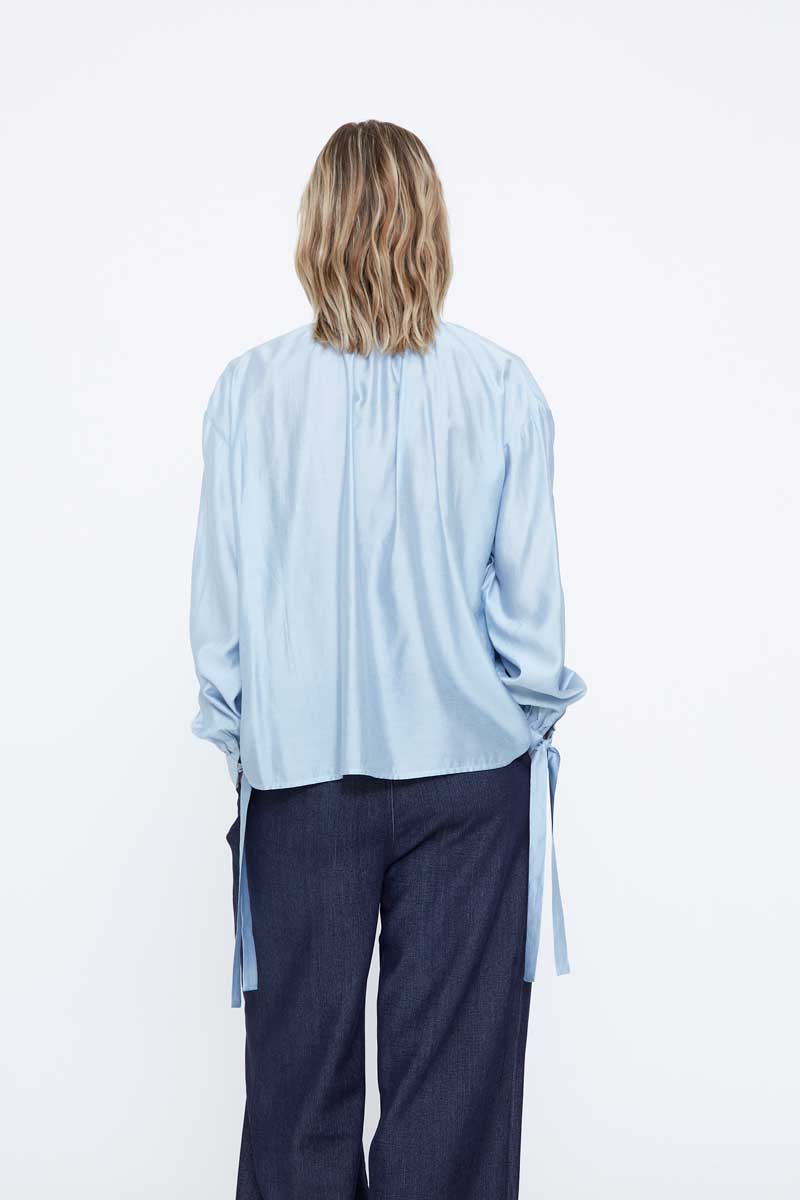 Light Blue Satin Shirt