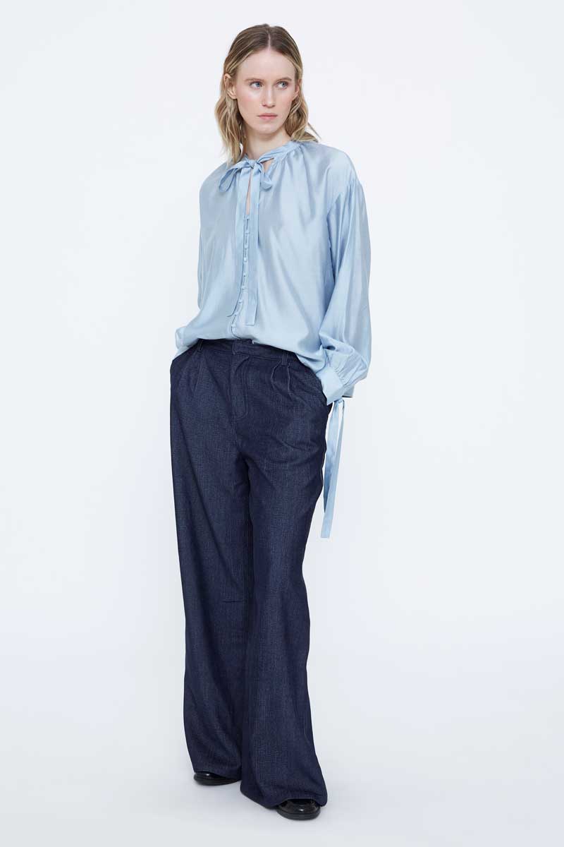 Light Blue Satin Shirt