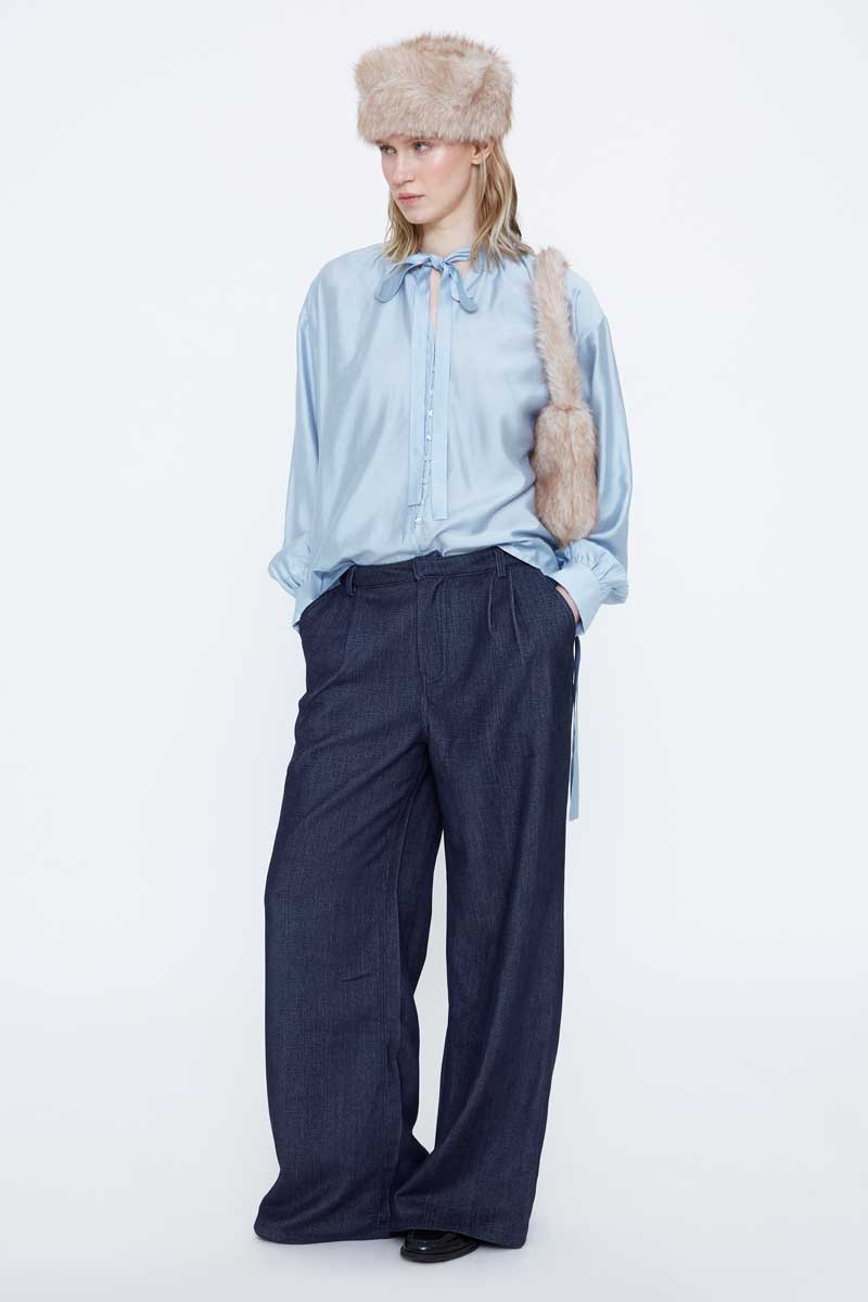 Light Blue Satin Shirt