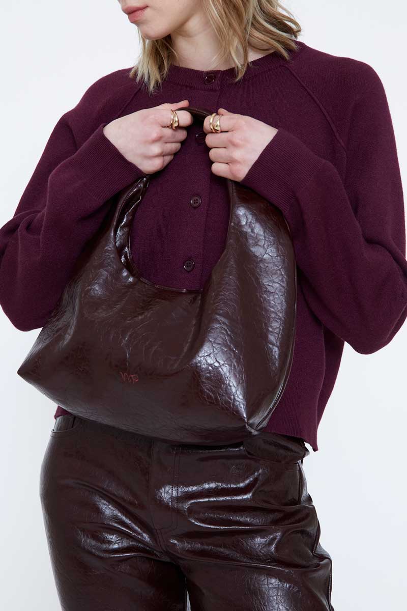 Burgundy Hubo Shoulder Bag