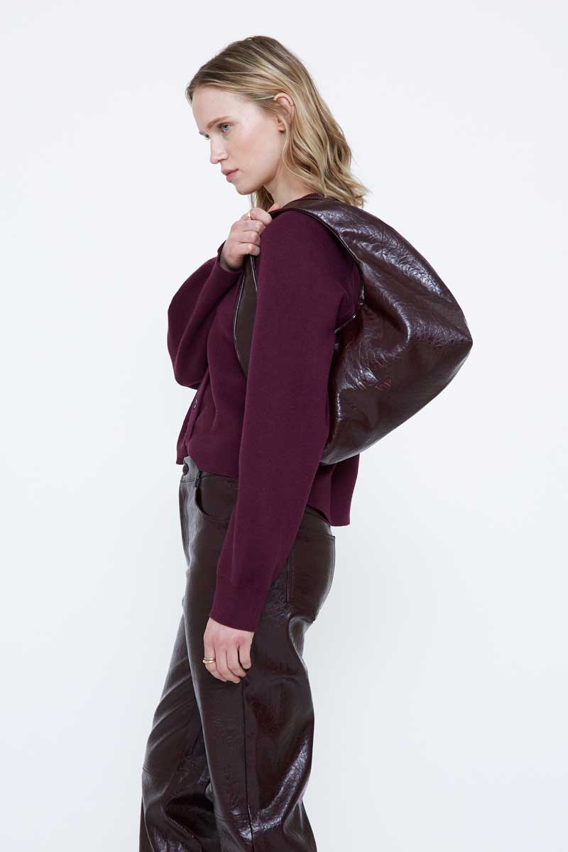 Burgundy Hubo Shoulder Bag
