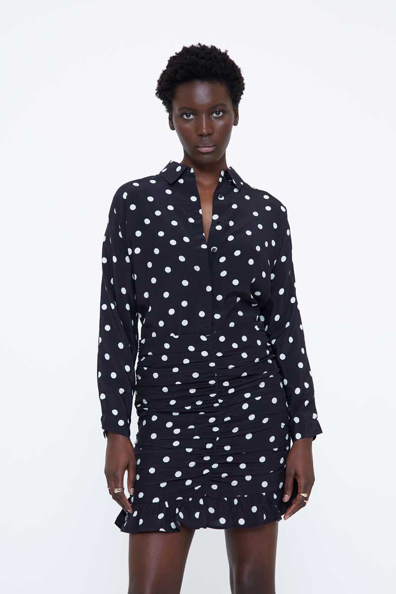 Polka Dot Longline Shirt