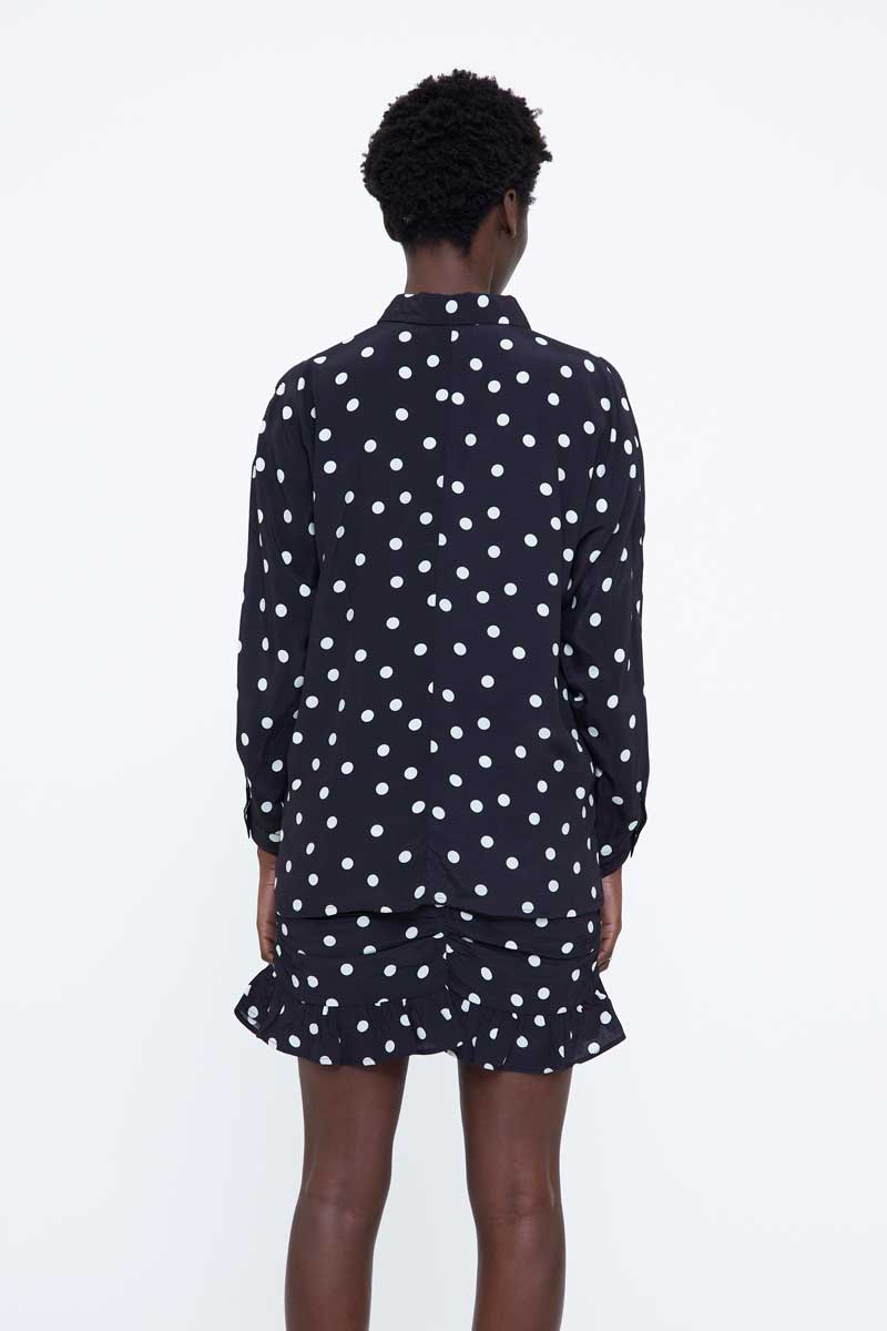 Polka Dot Longline Shirt