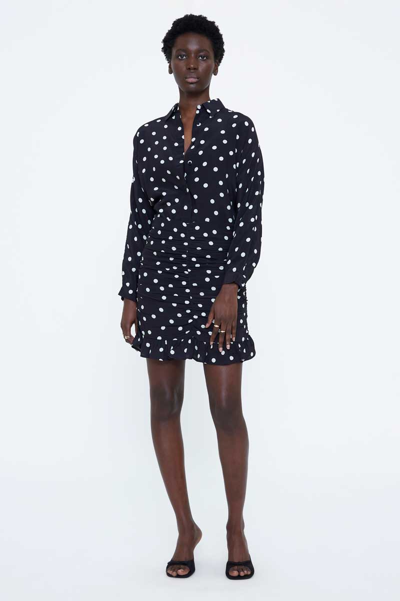 Polka Dot Longline Shirt