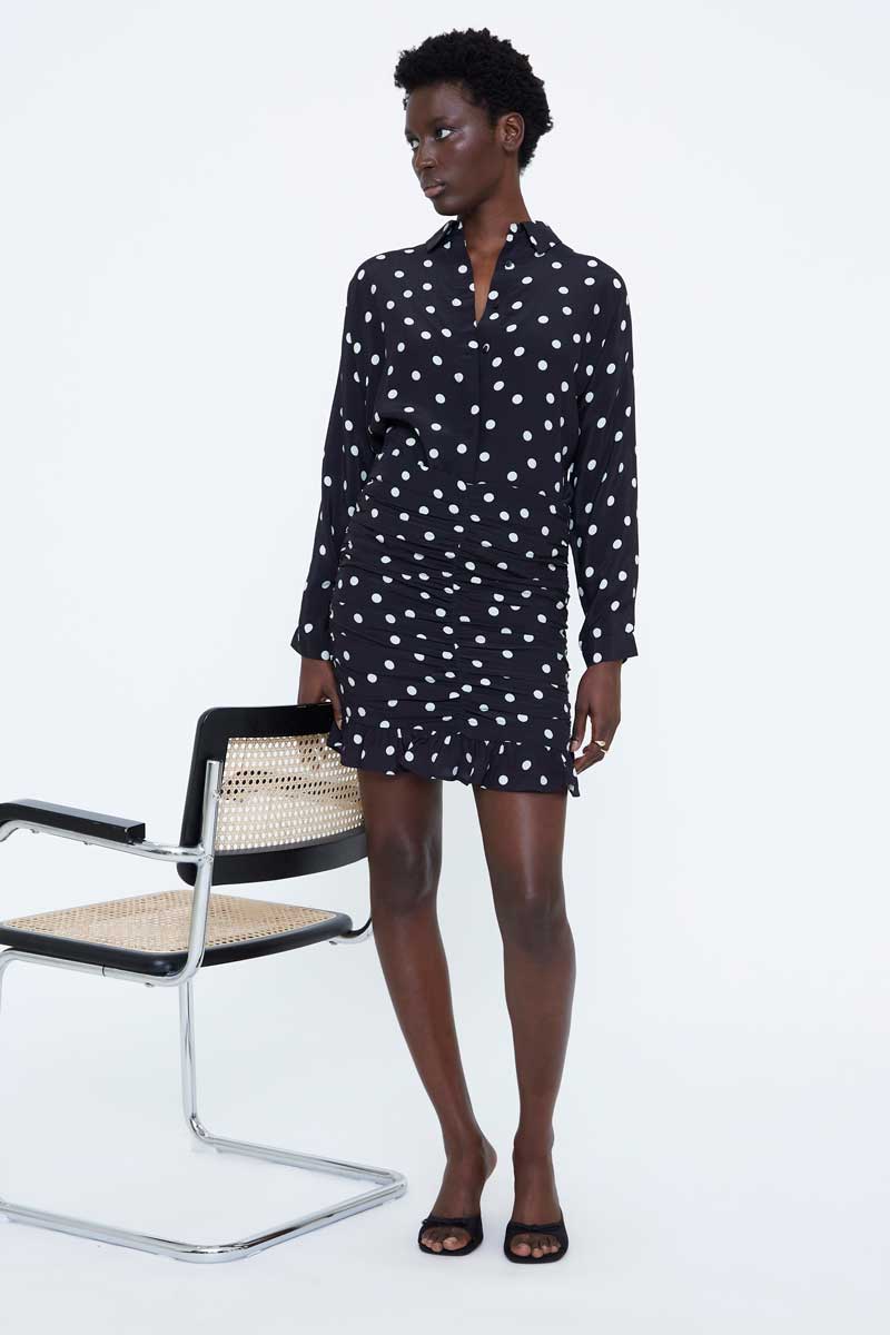 Polka Dot Longline Shirt