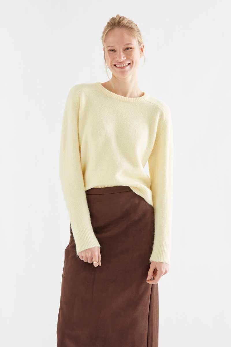 Butter Yellow Wool-Blend Sweater