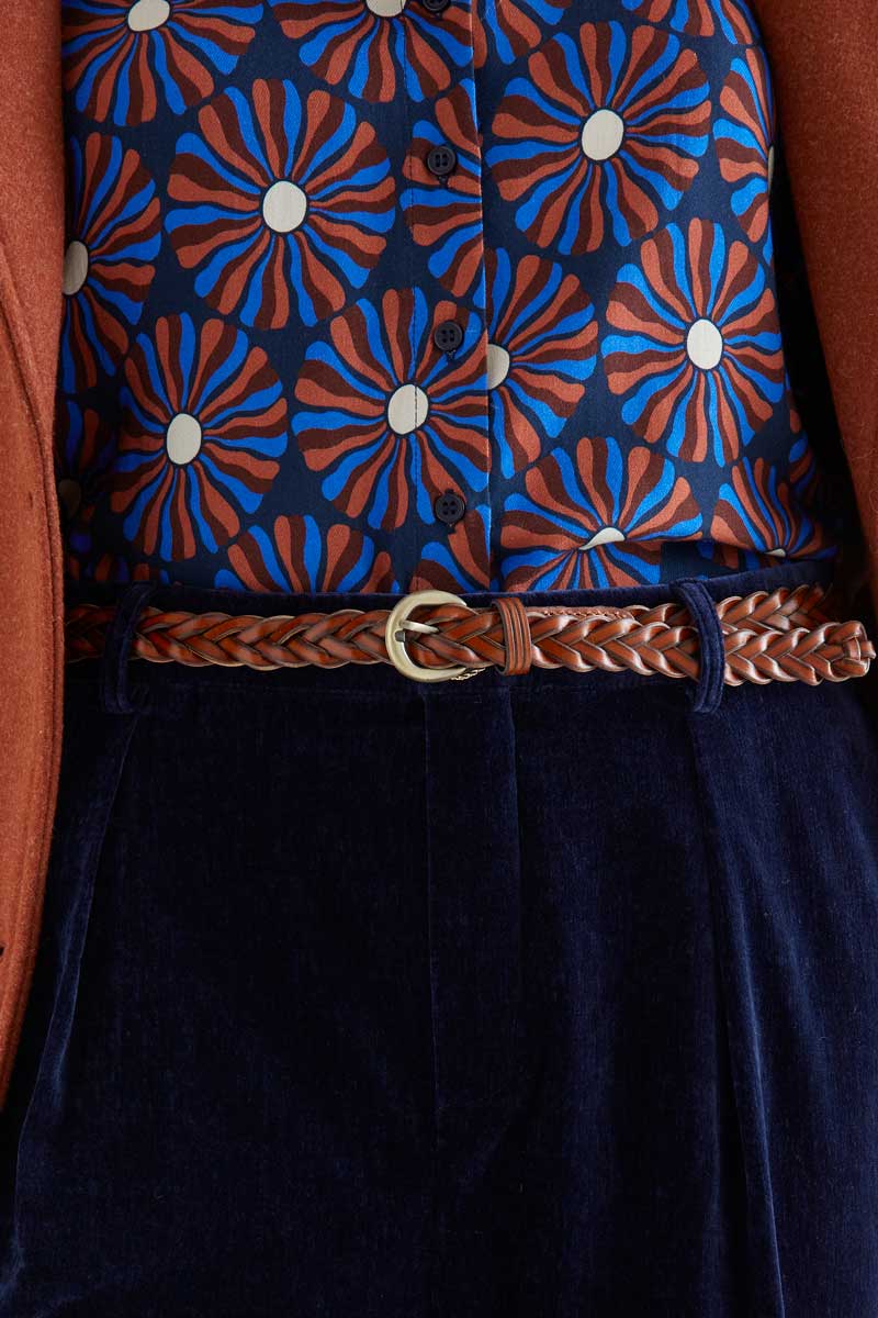 Brown Braided Belt