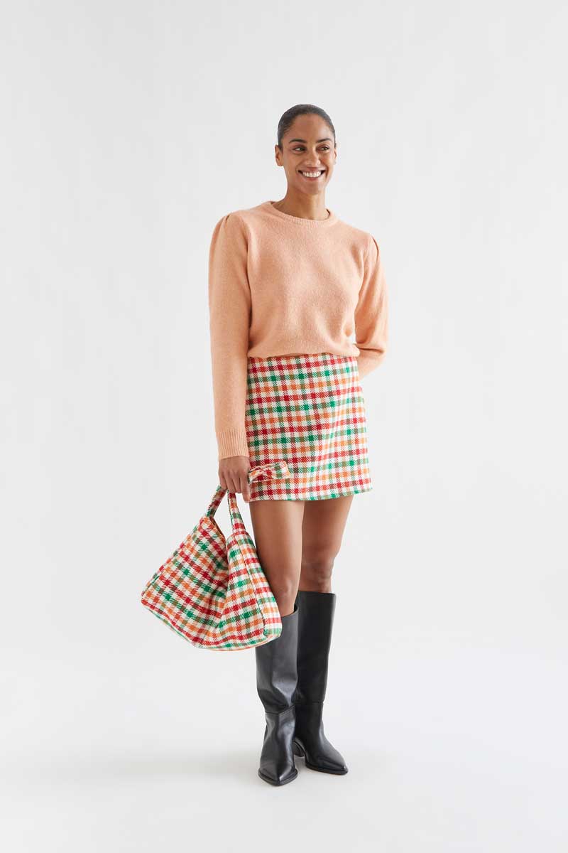 Multicolour Check Mini Skirt