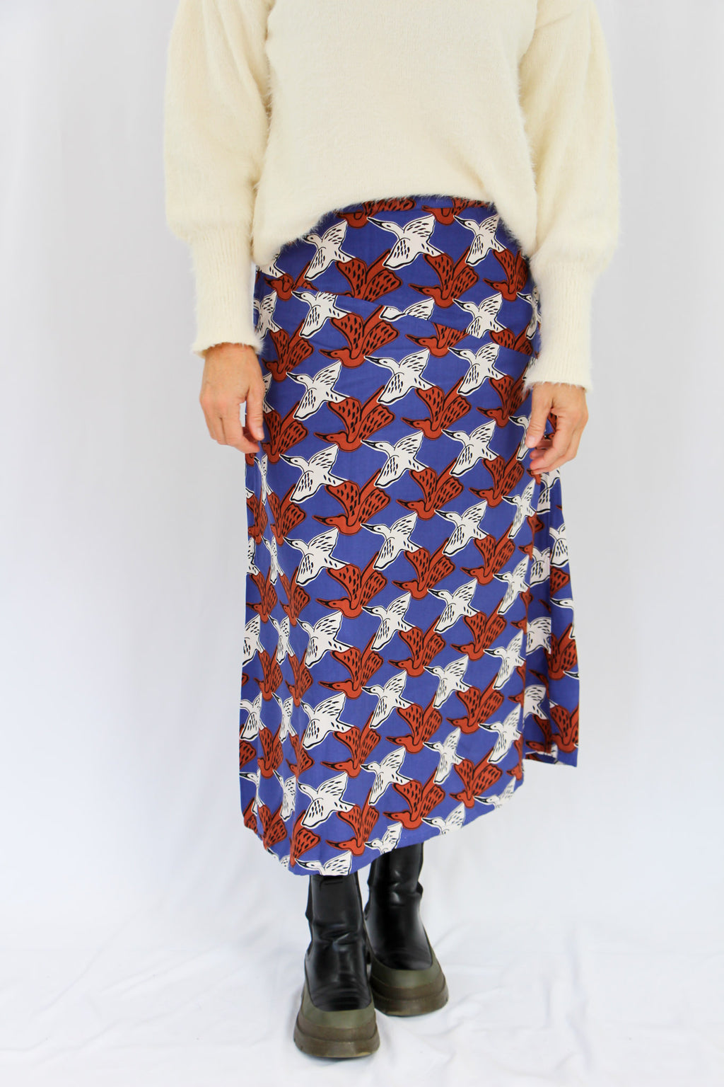 Birds Patern Skirt.