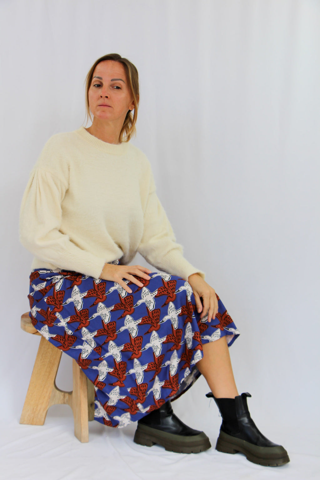 Birds Patern Skirt.