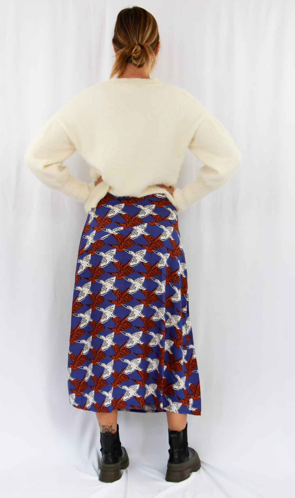 Birds Patern Skirt.