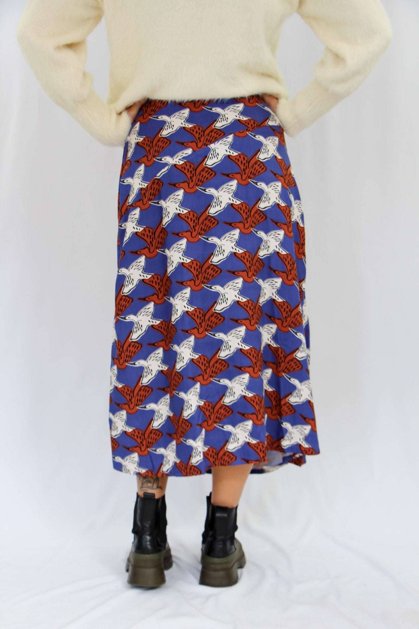 Birds Patern Skirt.