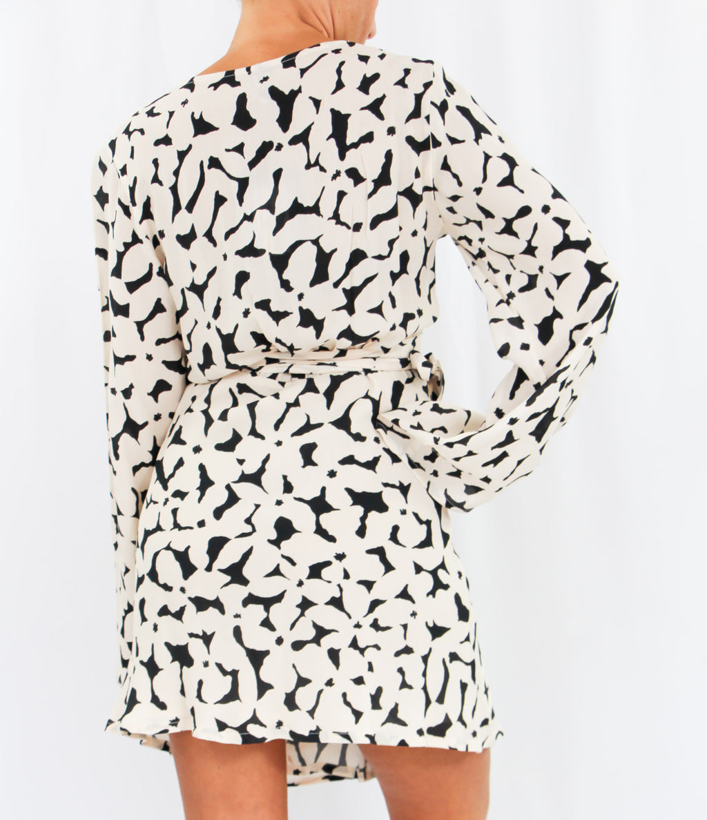 Black and White Midi Dress.
